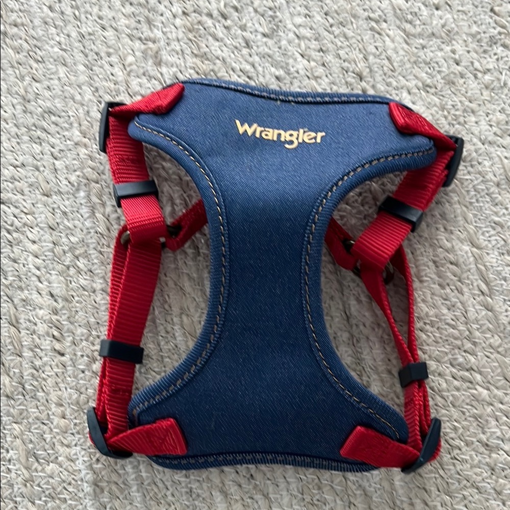 Wrangler Blue and Red Dog Harness